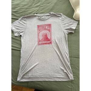 Flood Tide Grateful Dead Grateful Red Tshirt Men's Medium Gray Red Short Sleeve